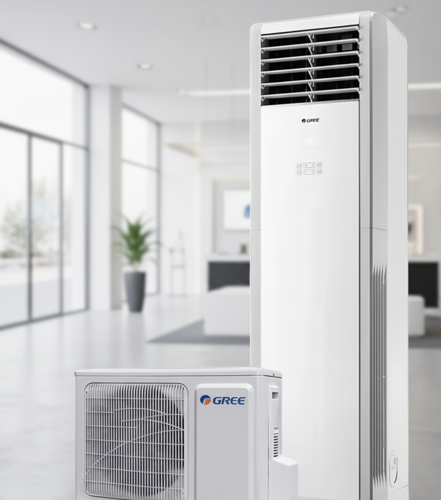 Condizionatore a Colonna GREE Premium 18000 BTU - Raffreddamento Riscaldamento Classe A++ Certificato CE Made in Italy