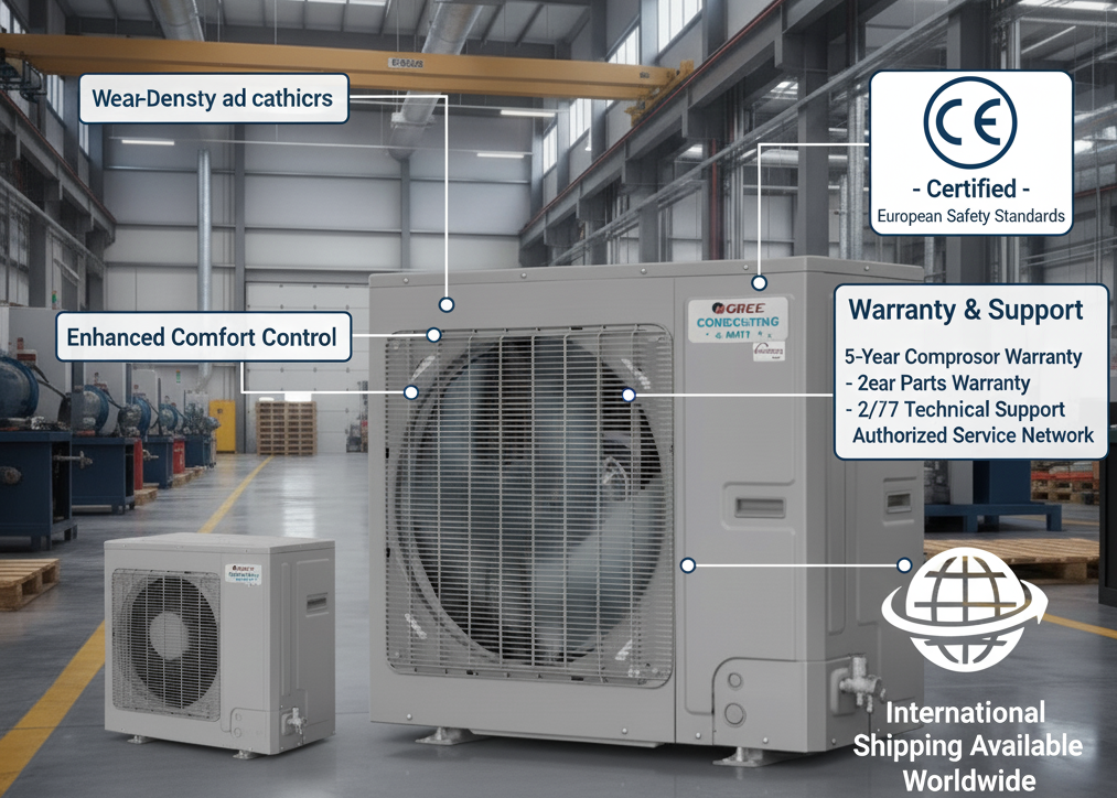 Unità Condensante GREE U-Shape Premium - 18000-60000 BTU Certificato CE Made in Italy