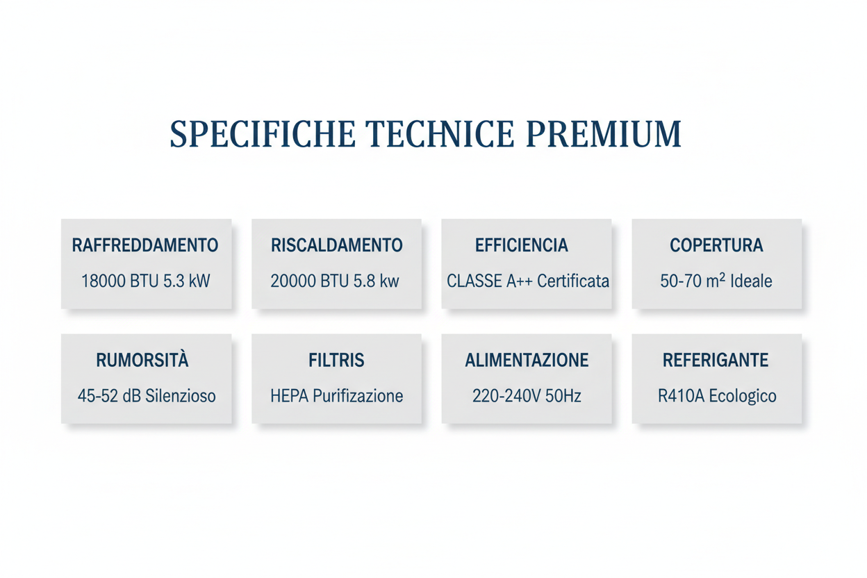 Condizionatore a Colonna GREE Premium 18000 BTU - Raffreddamento Riscaldamento Classe A++ Certificato CE Made in Italy