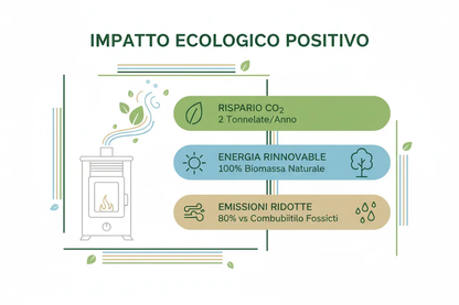 Stufa a Pellet Thermolux KM1203E WiFi Luxury - Design Elegante Bianco Ecologico Made in Italy