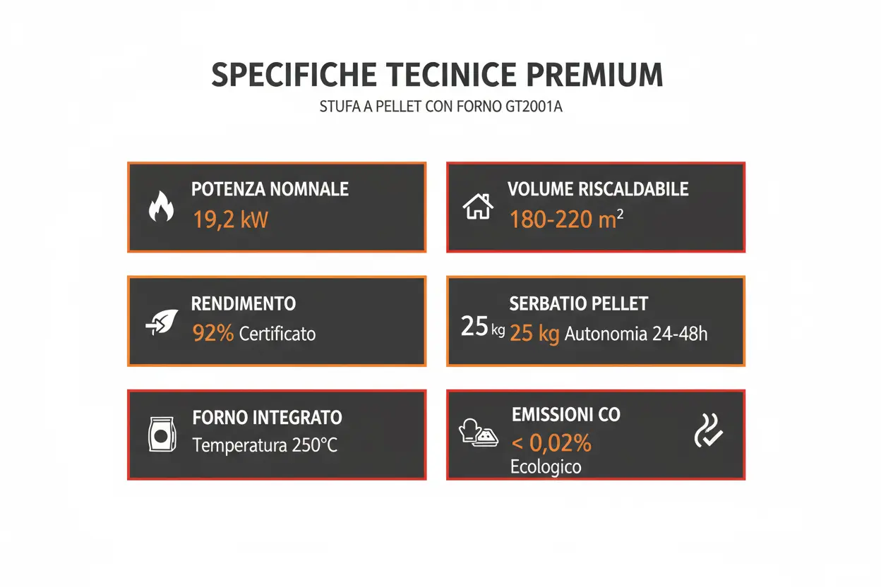 Stufa Caldaia a Pellet Thermolux GT2001A 19,2kW Premium - Controllo Remoto WiFi e Gestione Intelligente Made in Italy