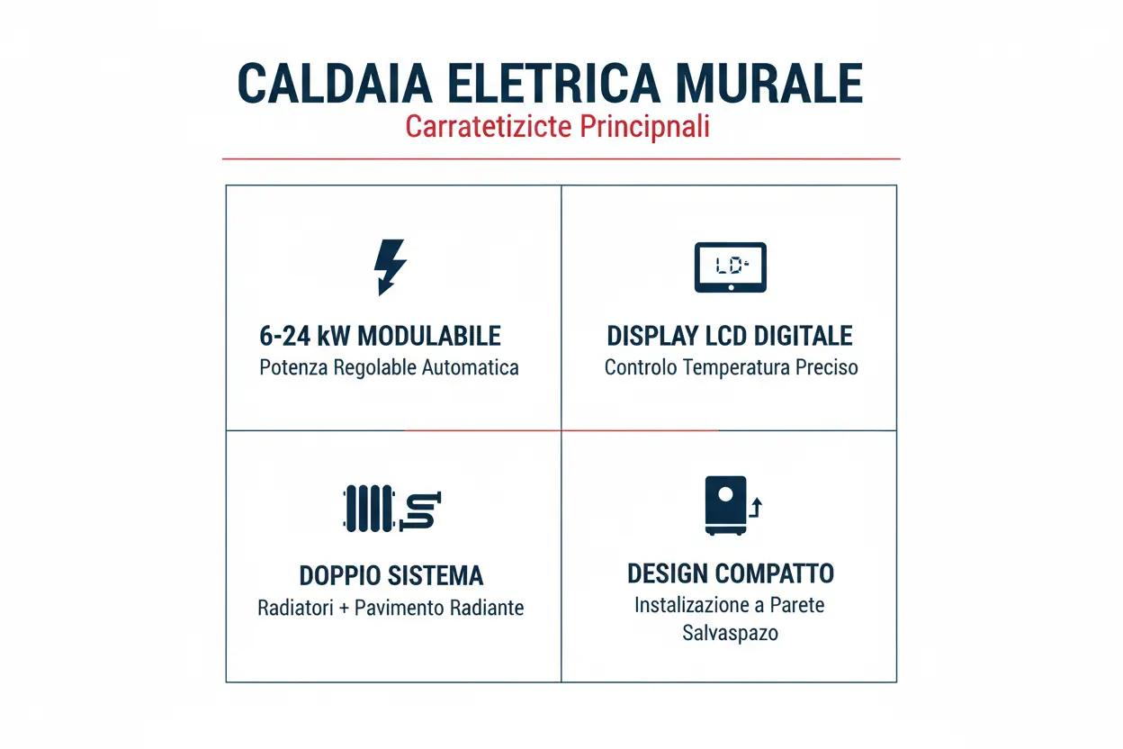 Caldaia Elettrica Thermolux Premium 6-24kW a Parete - Sistema Riscaldamento Luxury Made in Italy