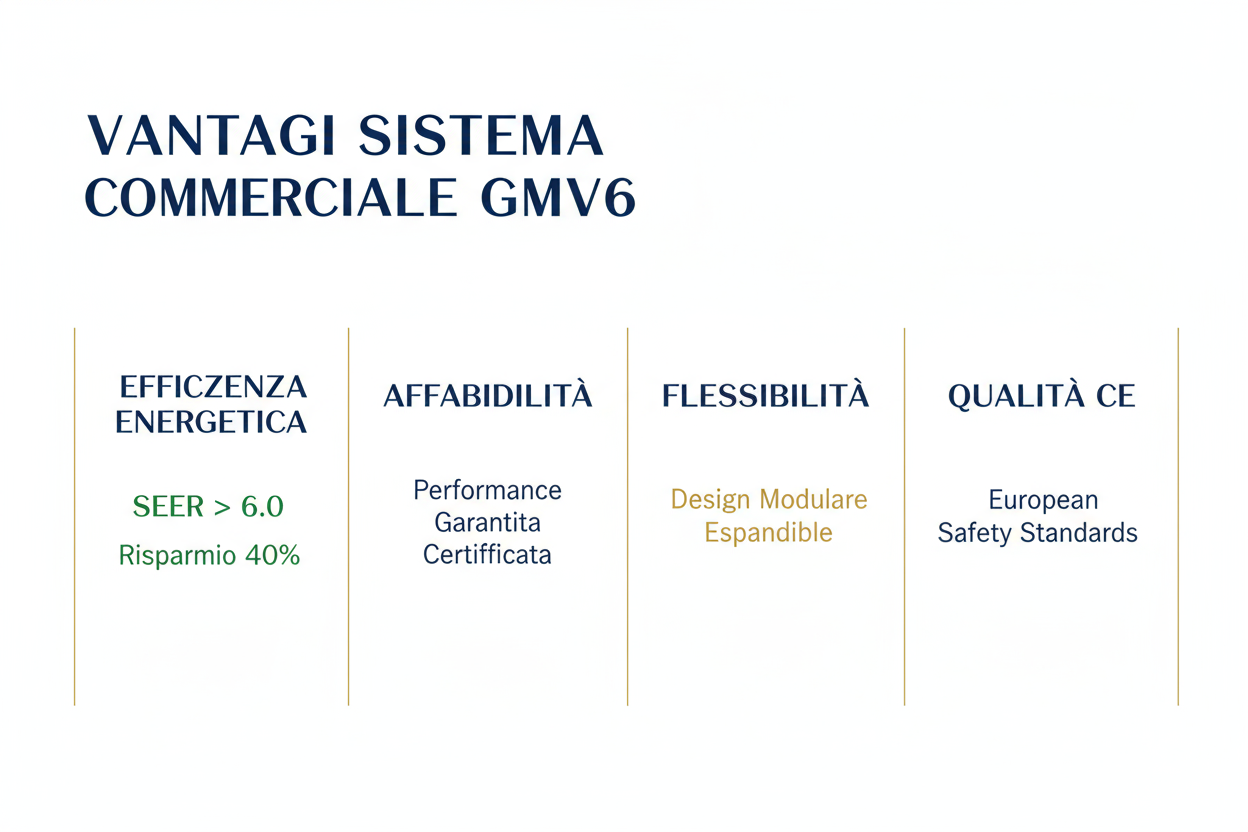 Sistema Climatizzazione Commerciale GREE GMV6 Premium - Multi-Zone Modulare Certificato CE Made in Italy