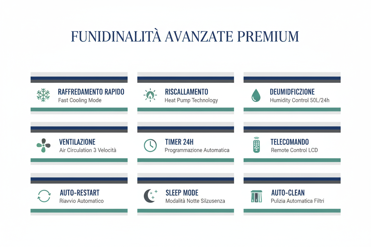 Condizionatore a Colonna GREE Premium 18000 BTU - Raffreddamento Riscaldamento Classe A++ Certificato CE Made in Italy