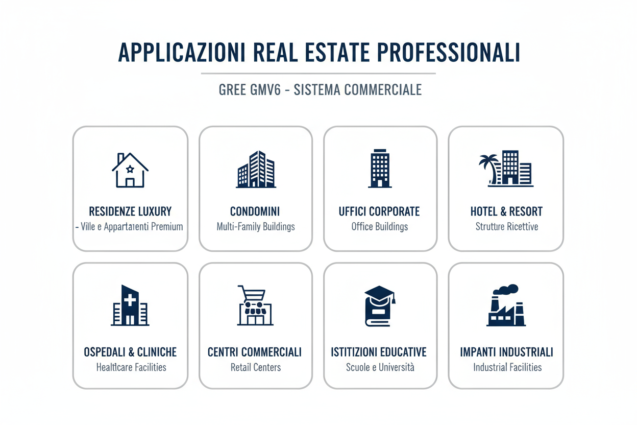 Sistema Climatizzazione Commerciale GREE GMV6 Premium - Multi-Zone Modulare Certificato CE Made in Italy