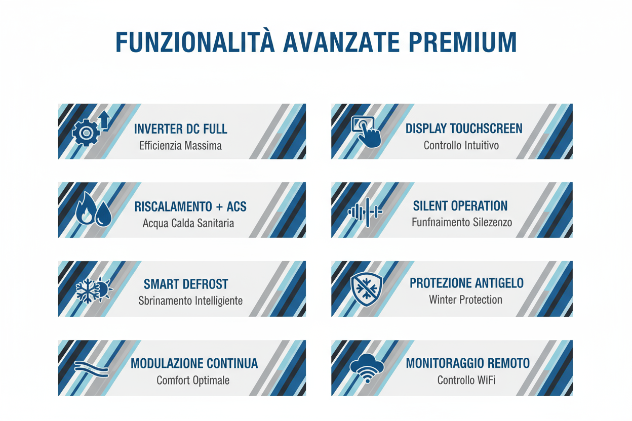 Pompa di Calore Aria-Acqua GREE Versati III Premium - 6-16 kW Inverter DC Certificato CE Made in Italy